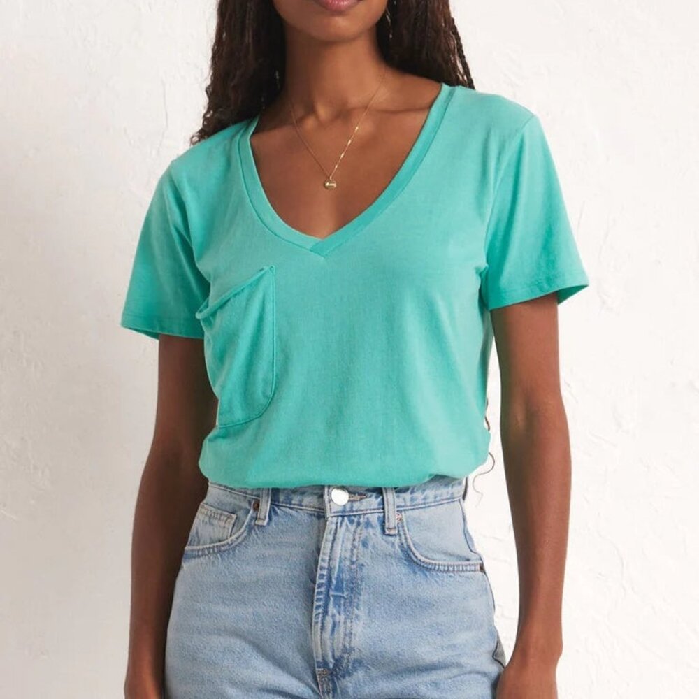 Z Supply Pocket Tee Cabana Green